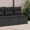 vidaXL 2 Piece Garden Sofa Set with Cushions Black Poly Rattan Acacia