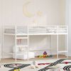 vidaXL Kids'Loft Bed Frame White 79.5 x 200 cm Steel