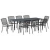 vidaXL Garden Dining Set 9 pcs Steel