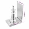 vidaXL Bookends 2 pcs Silver 11 x 12 x 19.5 cm Aluminium