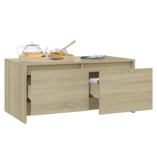 vidaXL Coffee Table Sonoma Oak 90x50x41.5 cm Engineered Wood