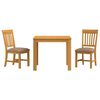 vidaXL Dining Set 3 pcs Grey Solid Oak Wood