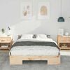 vidaXL Floor Bed Frame with Storage Brown 140 x 190 cm Solid pine wood