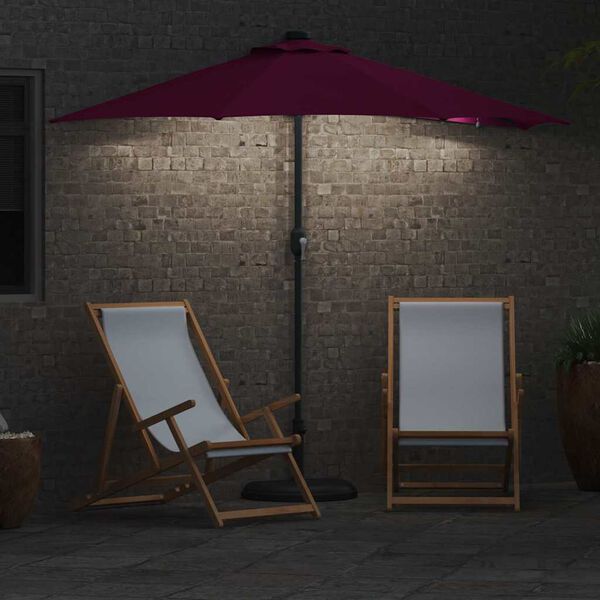 vidaXL Garden Parasol Bordeaux Red 294 x 150 x 223 cm