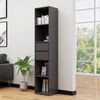vidaXL Book Cabinet High Gloss Grey 36x30x171 cm Engineered Wood