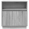 vidaXL LED Sideboard Grey Sonoma 71 x 34.5 x 75 cm Engineered Wood