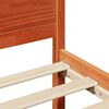 vidaXL Bed Frame with Headboard Wax Brown 90 x 190 cm Solid Pine Wood