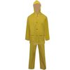 vidaXL Waterproof Heavy-duty 2-piece Rain Suit with Hood Yellow XL