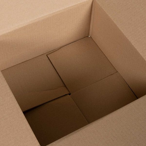 vidaXL Folding Box 50 pcs Natural 30 x 30 x 15 cm Cardboard