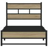 vidaXL Metal Bed Frame without Mattress Sonoma Oak 107x203 cm