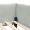 vidaXL Corner Bed Frame Light Grey 100 cm x 200 cm Velvet