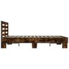 vidaXL Bed Frame without Mattress Smoked Oak 135x190 cm Double