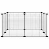 vidaXL 8-Panel Pet Cage Black 35x35 cm Steel