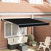 vidaXL Retractable Awning Black 350 x 250 cm Polyester and Aluminium