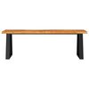 vidaXL Bench with Live Edge 140 cm Solid Wood Acacia