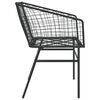 vidaXL Garden Chairs 2 pcs Black Poly Rattan