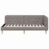 vidaXL Corner Bed Frame with Headboard Taupe 90 x 190 cm Fabric