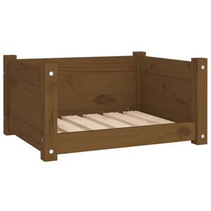 vidaXL Dog Bed Honey Brown 55,5x45,5x28 cm Solid Pine Wood