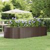 vidaXL Garden Raised Bed Brown 291x140x68 cm Galvanised Steel