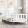 vidaXL Bed Frame without Mattress White 100x200 cm Solid Wood Pine