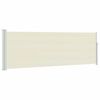 vidaXL Side Awning | Cream screen, Grey stand | Polyester with PU coating, Iron
