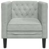 vidaXL Chesterfield Sofa Chair Light grey 71 x 74.5 x 70.5 cm Velvet