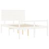 vidaXL Senior Bed without Mattress White 140x200 cm Solid Wood