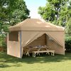 vidaXL Party Tent Folding Beige 279 x 410 x 315 cm Oxford Fabric