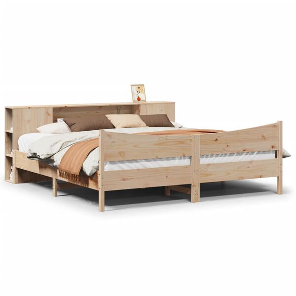 vidaXL Bed Frame without Mattress 180x200 cm Super King Solid Wood Pine