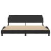 vidaXL Bed Frame "Dover" Black and White 180x200 cm Super King Faux Leather
