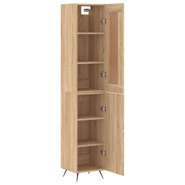 vidaXL Highboard Sonoma Oak 34.5x34x180 cm Engineered Wood