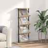 vidaXL Magazine Rack Sonoma Oak 68 x 40 x 123.5 cm Engineered Wood