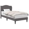vidaXL Bed Frame with Headboard Grey 90 x 190 cm Faux Leather