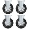 vidaXL Fixed Casters 4 pcs 200 mm