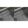 vidaXL Linear Shower Drain 2 pcs 630x140 mm Stainless Steel