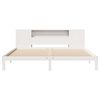 vidaXL Bookcase Bed without Mattress White 180x200 cm Super King Solid Wood Pine