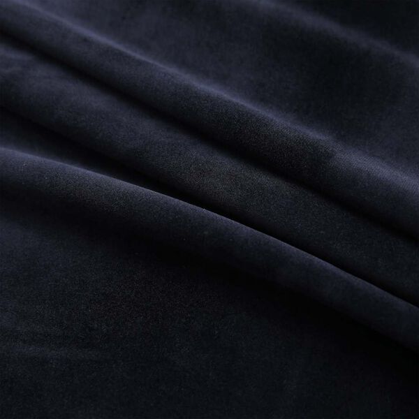 vidaXL Blackout Curtain with Metal Rings Velvet Black 290x245 cm