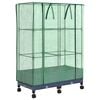 vidaXL Garden Planter with Greenhouse Cover&Wheels 2 pcs Blue Grey PP