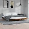 vidaXL Bed Frame without Mattress Smoked Oak 200x200 cm Engineered Wood