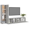 vidaXL 4 Piece TV Cabinet Set Concrete Grey Engineered Wood