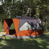 vidaXL Cabin Tent with Roof Grey and Orange 400 x 350 x 212 cm