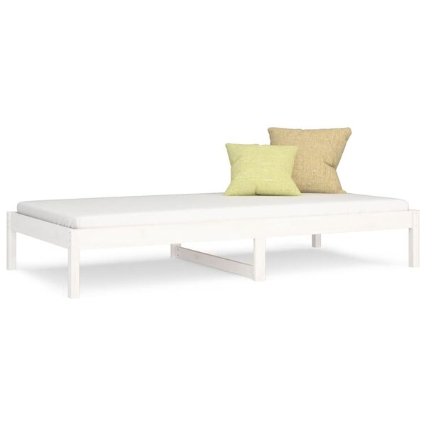 vidaXL Day Bed without Mattress White 80x200 cm Solid Wood Pine
