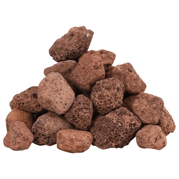 vidaXL Volcanic Rocks 10 kg Red 3-5 cm