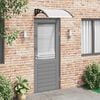 vidaXL Door Canopy Black and Transparent 80x75 cm Polycarbonate