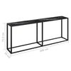 vidaXL Console Table Black Marble 200x35x75.5cm Tempered Glass