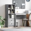 vidaXL Desk with Drawer 2 pcs Grey Sonoma