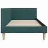 vidaXL Corner Bed Frame Dark Green 90 cm x 190 cm Velvet