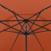 vidaXL Garden Parasol with LED Lights 400 cm Terracotta