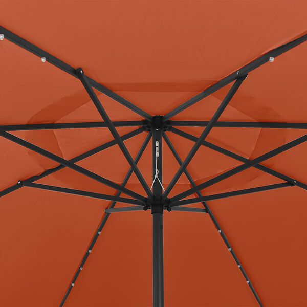 vidaXL Garden Parasol with LED Lights 400 cm Terracotta