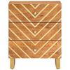vidaXL Bedside Cabinet Brown and Black 50x33x60 cm Solid Wood Mango